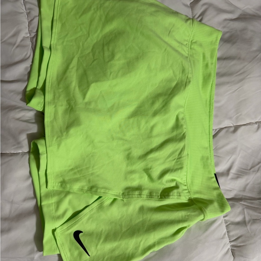 Nike Slim Fit Neon Green Workout Shorts